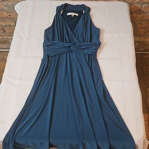 Evan Picone Teal A line dress size 6P
